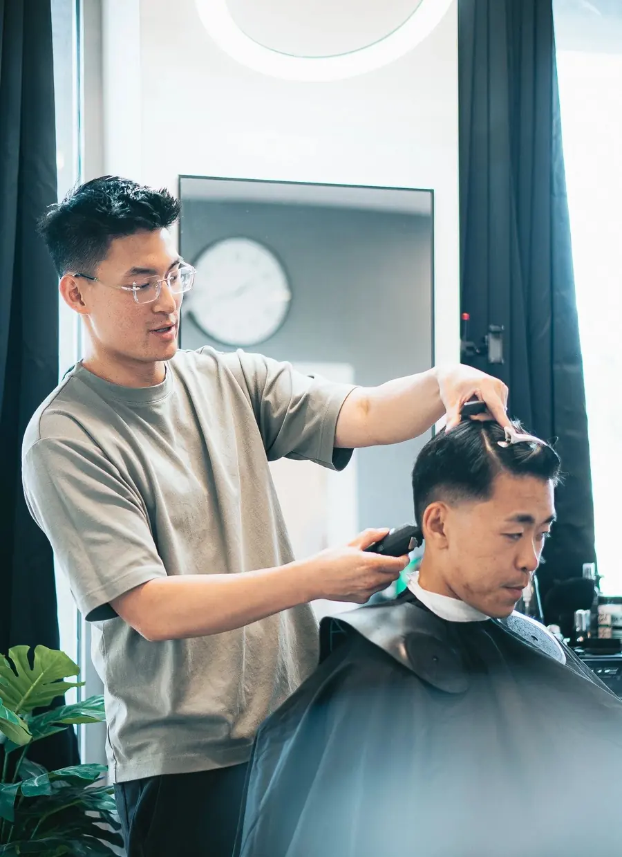 Scissor work at Precision Barber Co.